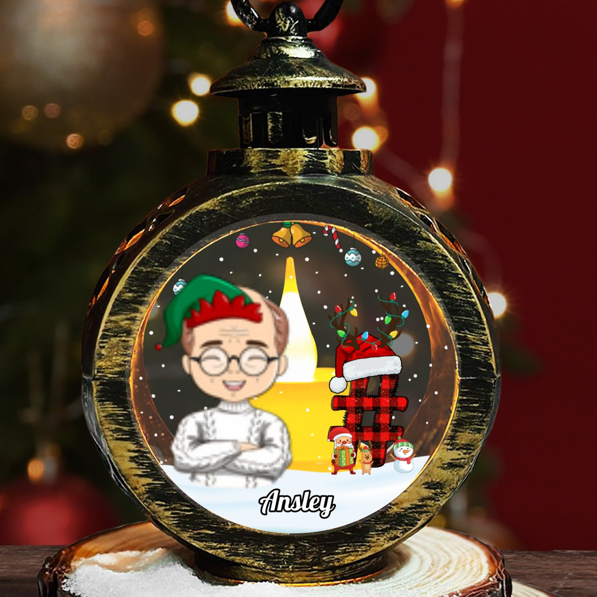 Our Family - Personalized Custom Christmas Lantern