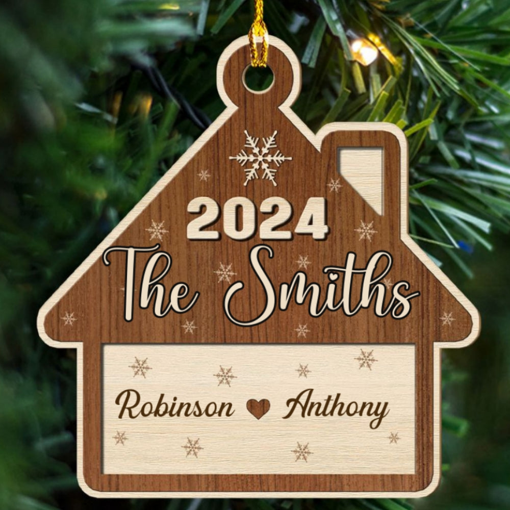 Family Christmas - Personalized Custom Wood Ornament