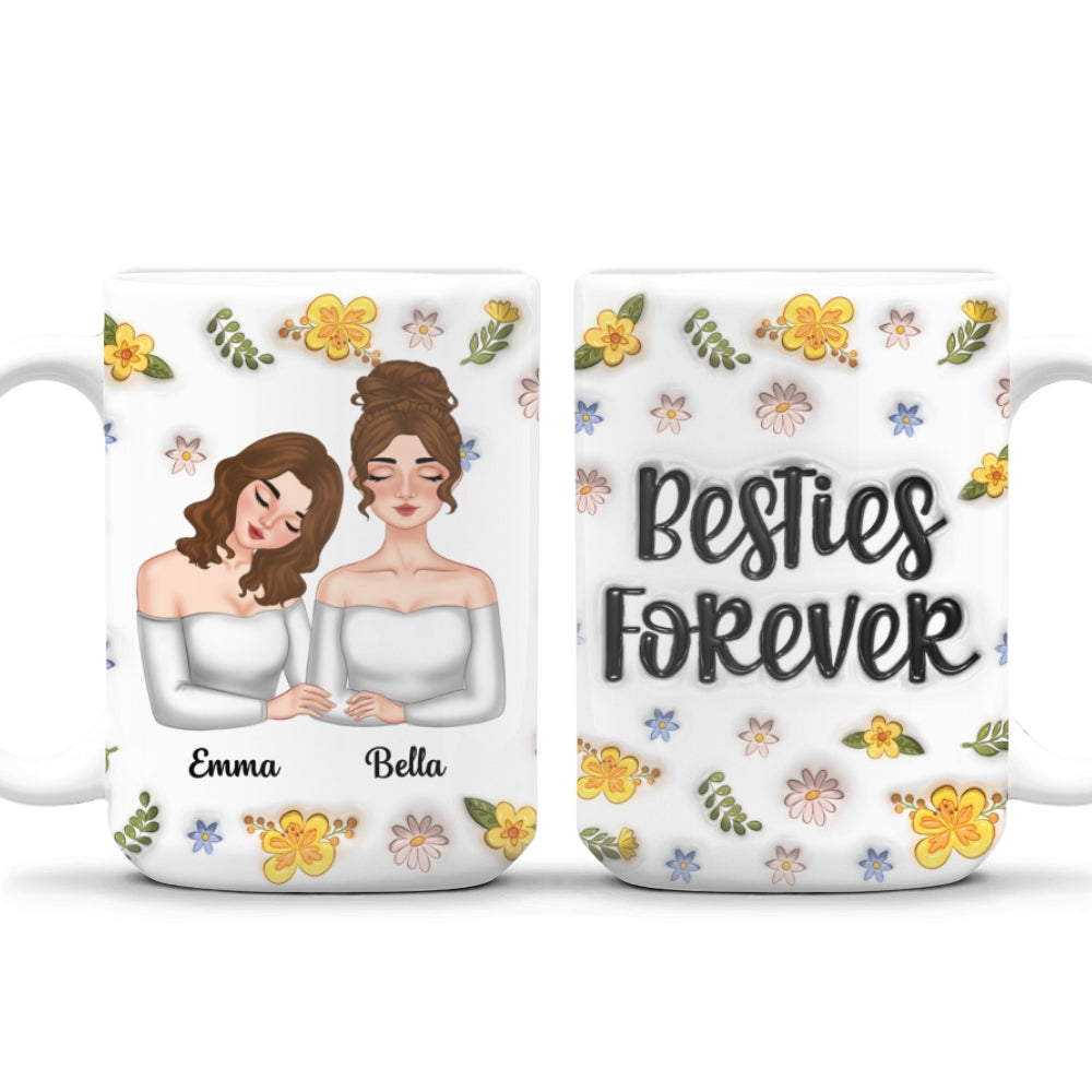 Sweets Friendship - Personalized Custom 3D Inflated Effect Coffee Mug