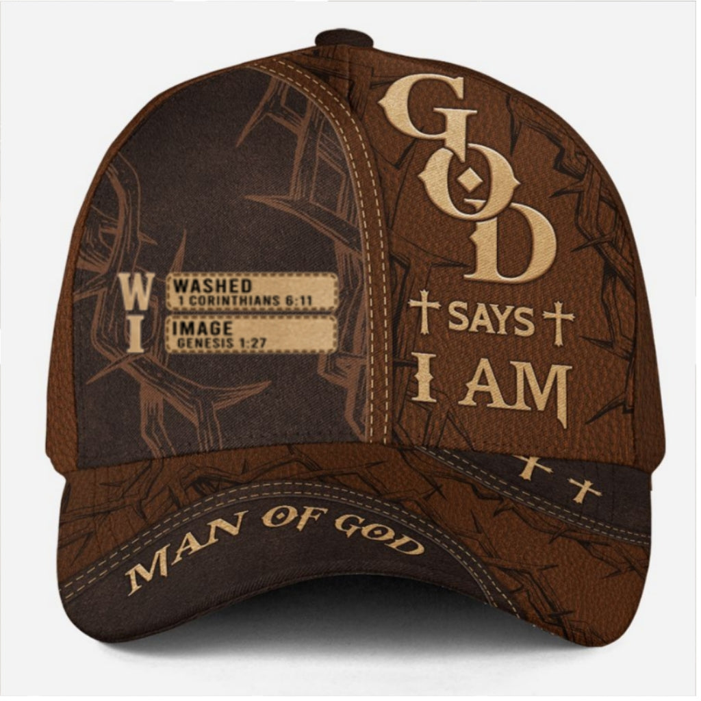 God Says I Am - Personalized Custom Classic Cap