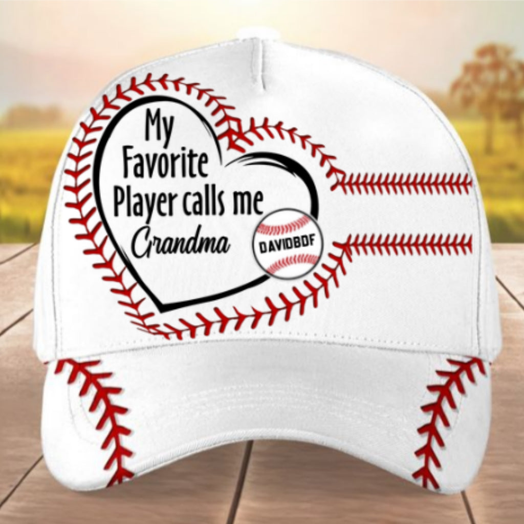 My Favorite Player Call Me - Personalized Custom Classic Cap