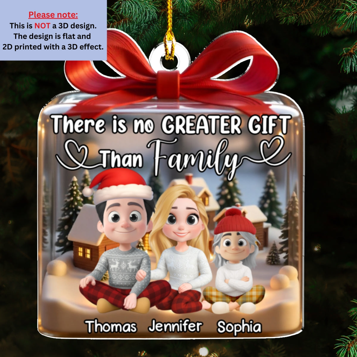 Family Is The Best Gift Ever - Personalized Custom Acrylic Ornament