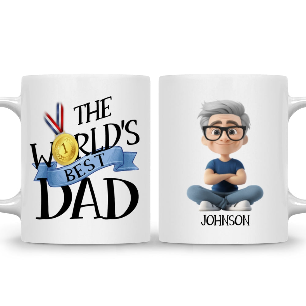 For The World Best Dad - Personalized Custom Coffee Mug