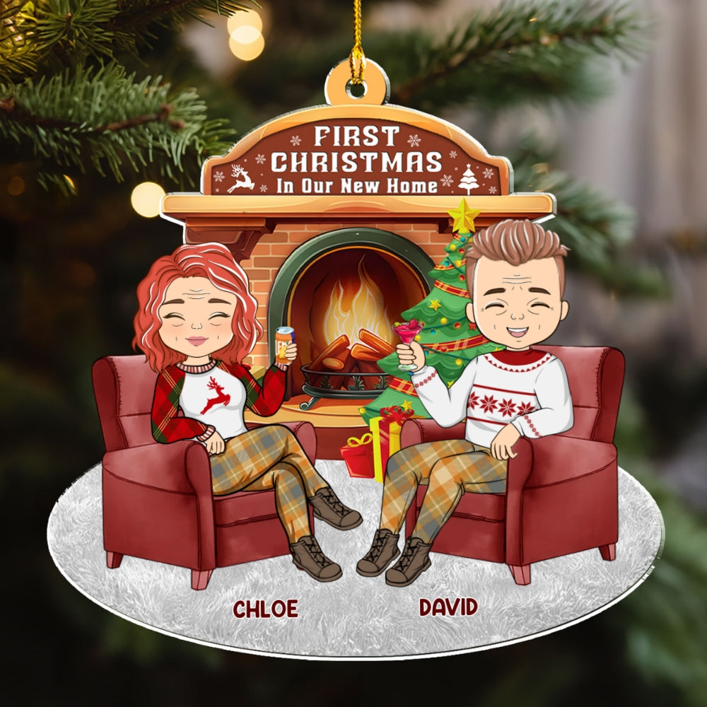 Couple Christmas Together - Personalized Custom Acrylic Ornament