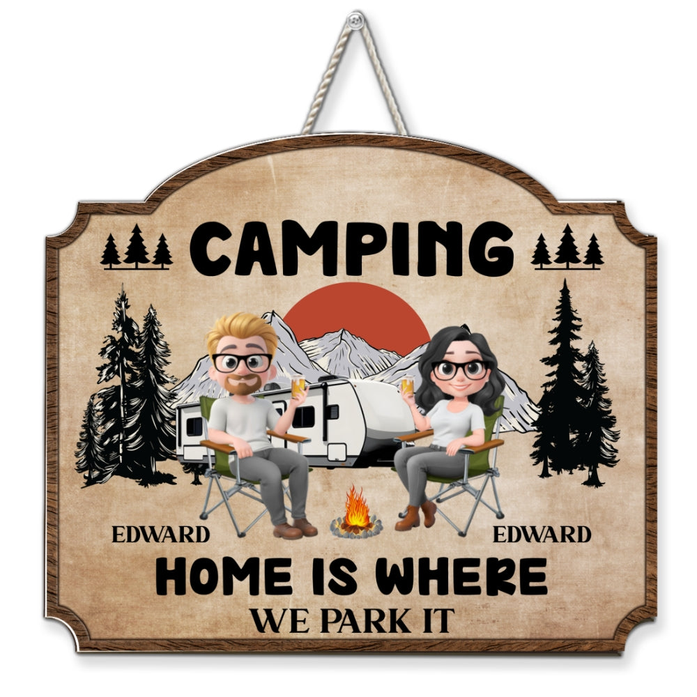 Camping Partners For Life - Personalized Custom Wood Sign