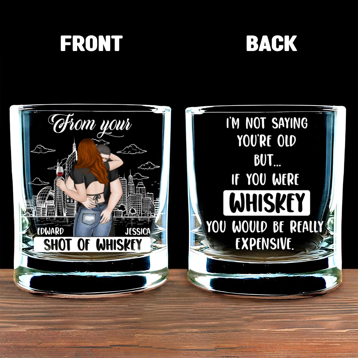 Forever Your Shot Of Whiskey - Personalized Custom Whiskey Glass