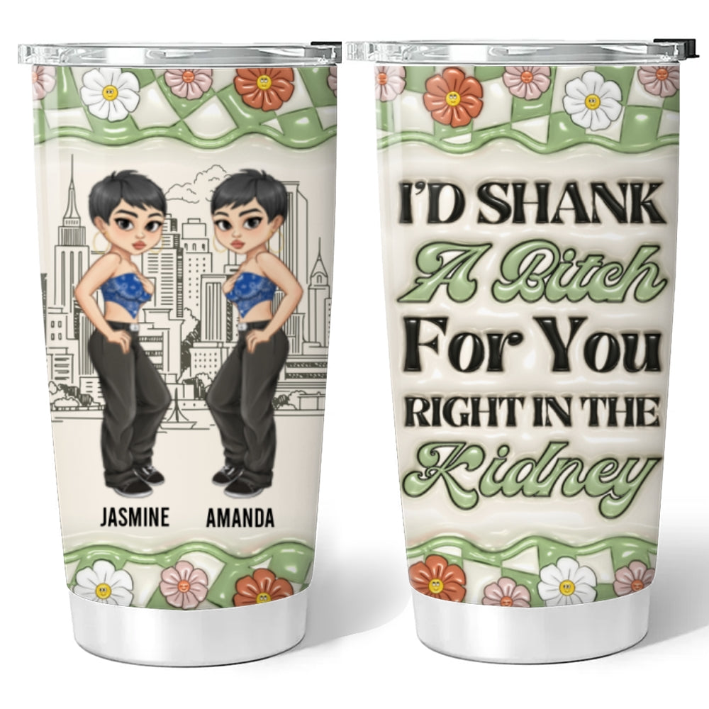Y2K Bestie - Personalized Custom 3D Inflated Effect Tumbler