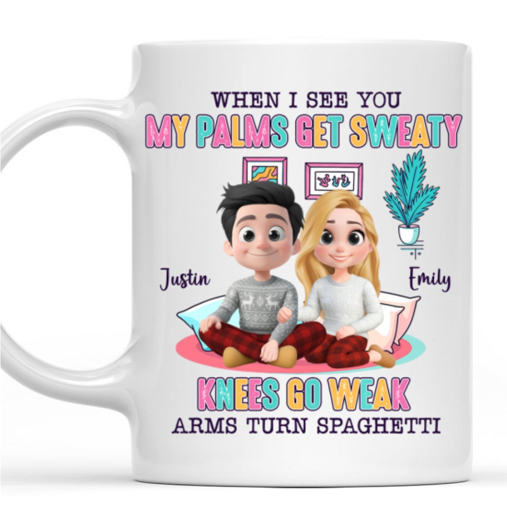 Love Turns Me Into Lasagna - Personalized Custom Coffee Mug