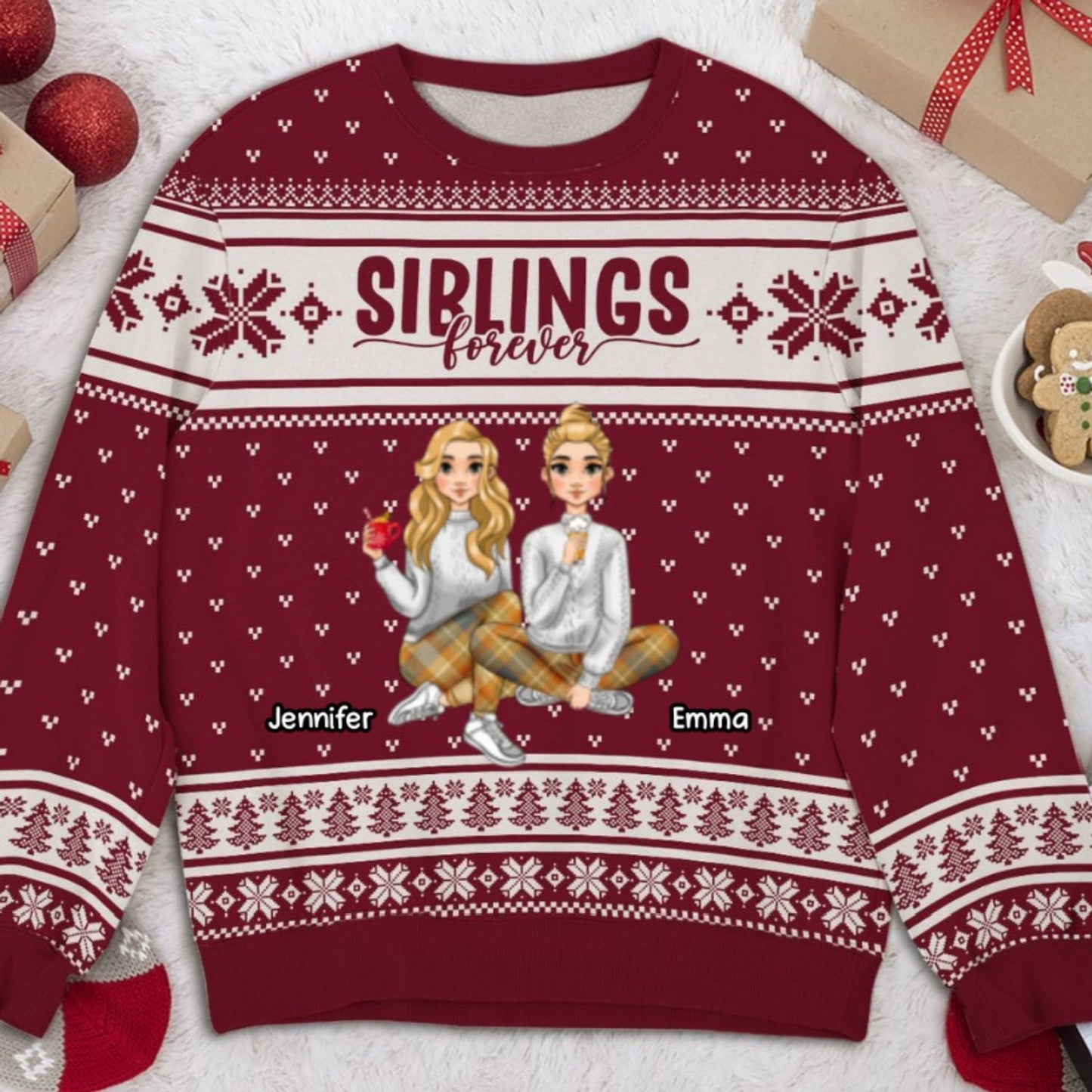 My Siblings Are My Best Friends - Personalized Custom All-over-print Sweatshirt