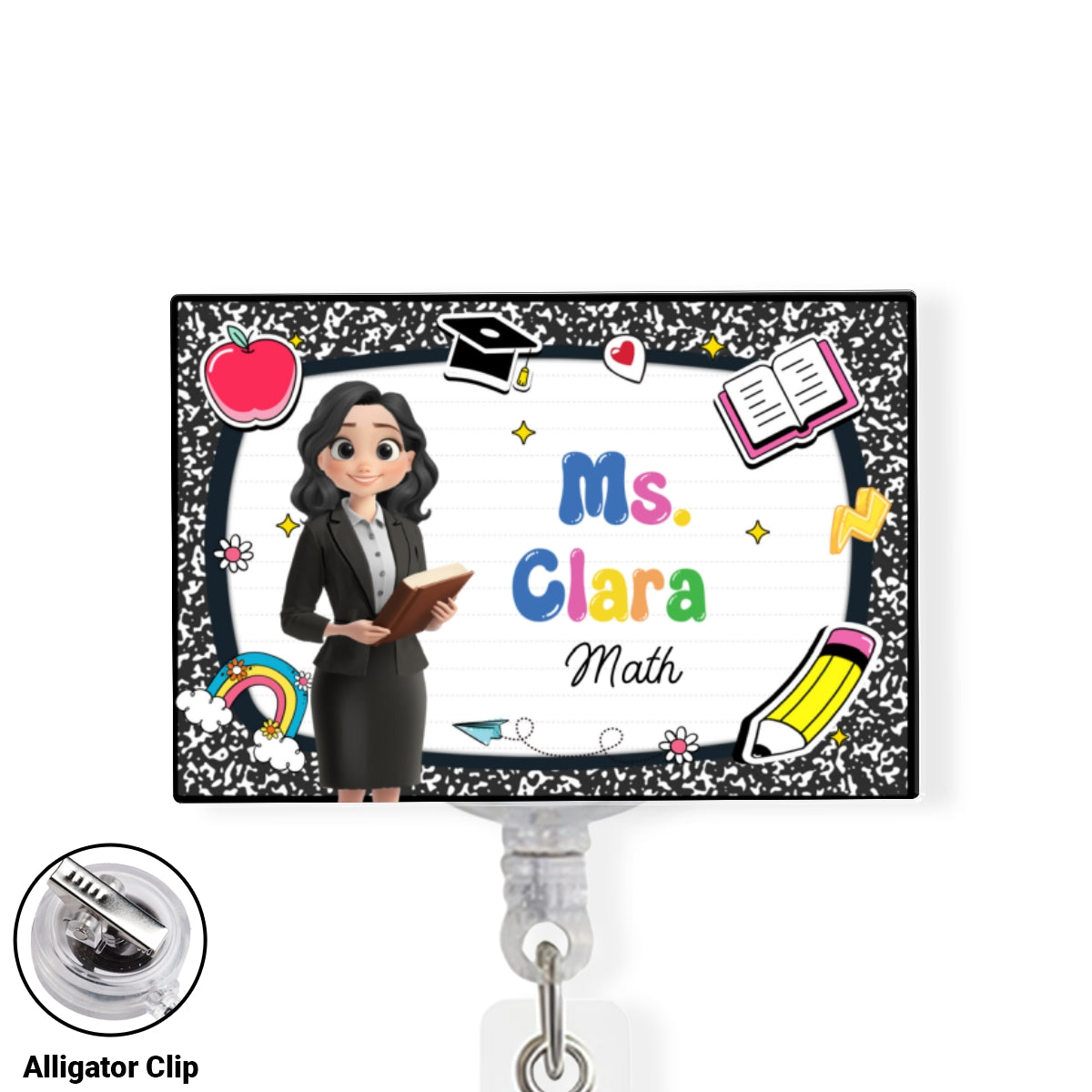 Welcome To My Class - Personalized Custom Acrylic Badge Reel