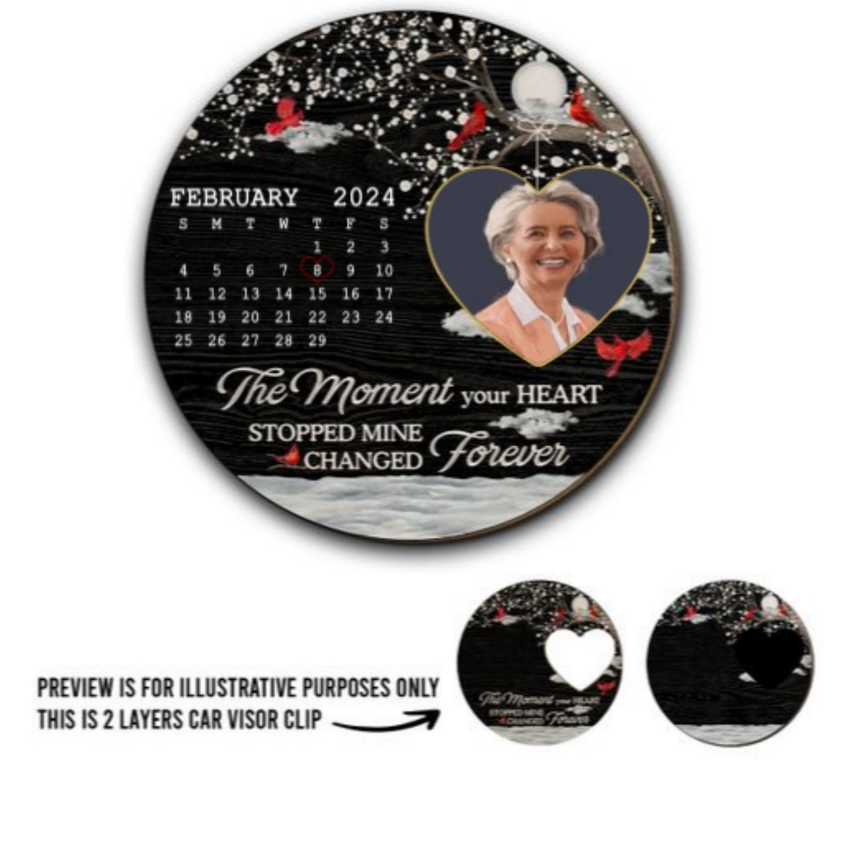 A Piece Of My Heart - Personalized Custom Car Visor Clip