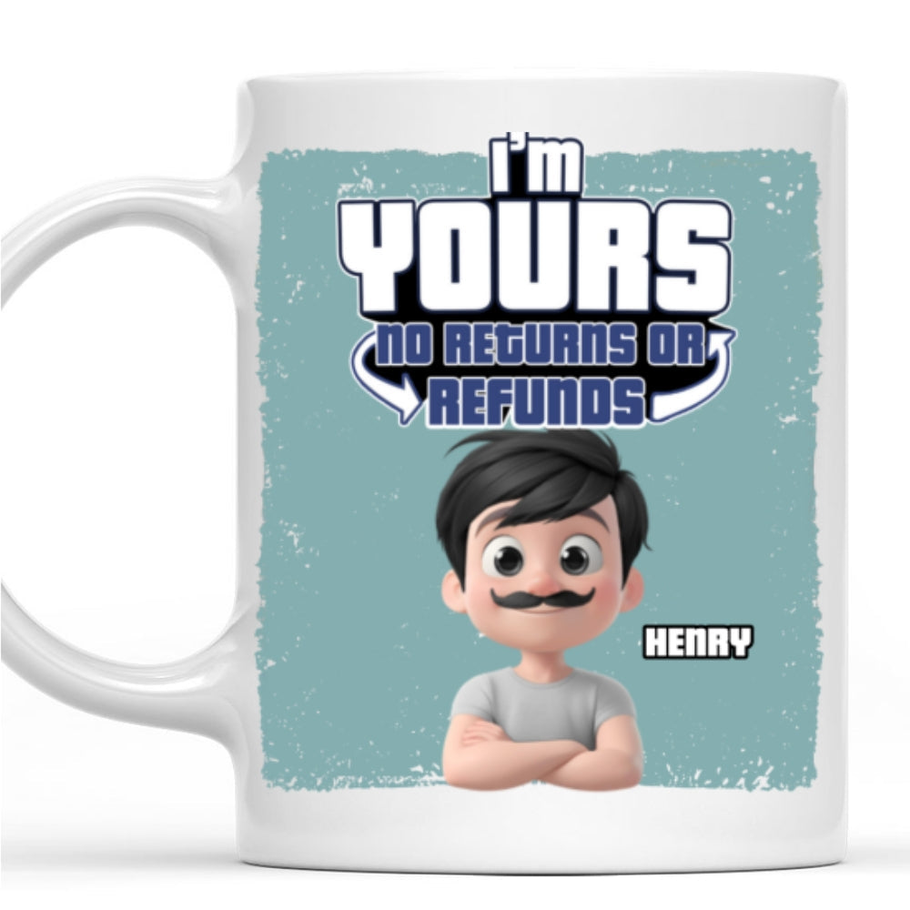 To Dad No Returns Or Refunds - Personalized Custom Coffee Mug