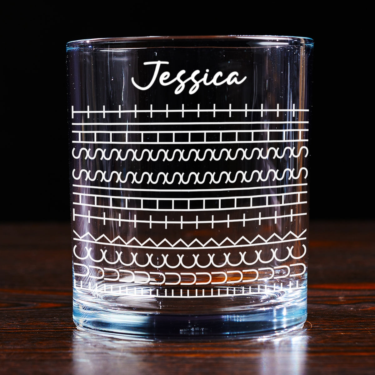 Hidden Words Pure Poetry - Personalized Custom Whiskey Glass