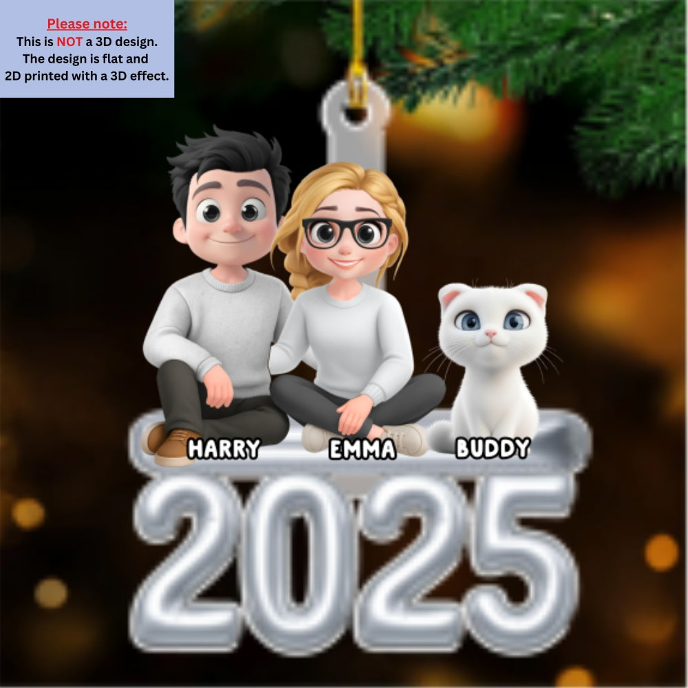 Us And Our Kid Pet - Personalized Custom Acrylic Ornament