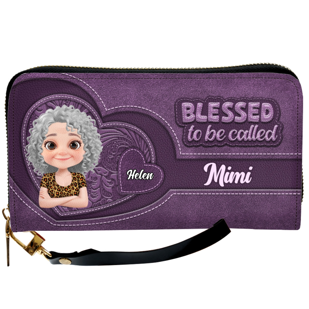 Blessed Mimi - Personalized Custom Leather Wallet