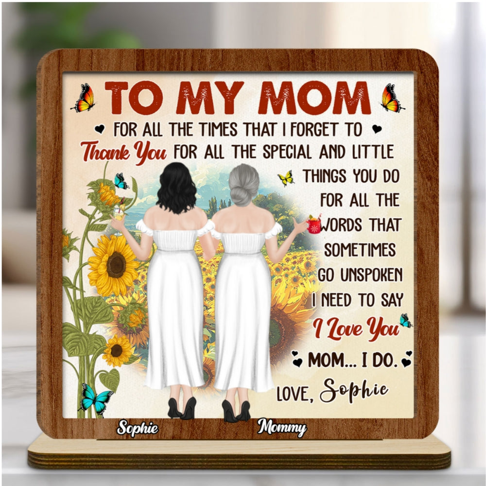 Forever Linked By Love - Personalized Custom 2-Layer Wood Plaque With Flat Base