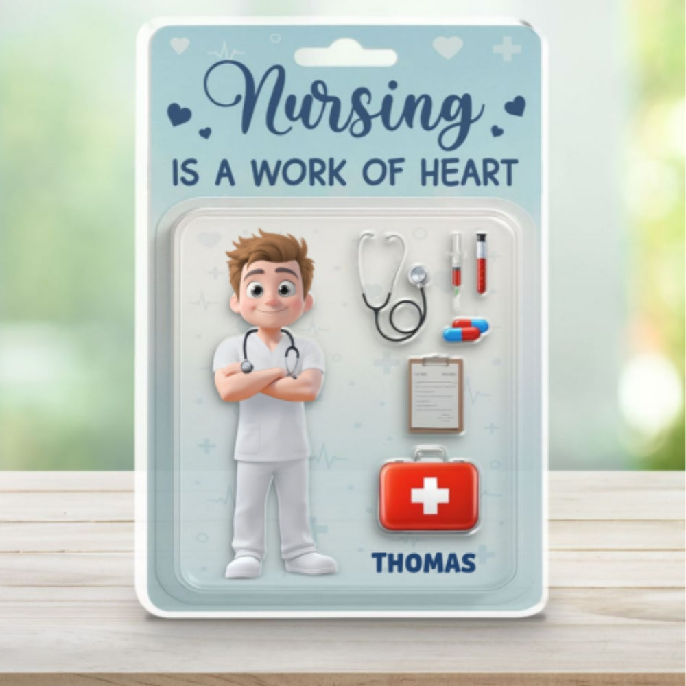 Nursing Is A Work Of Heart - Personalized Custom Acrylic Plaque