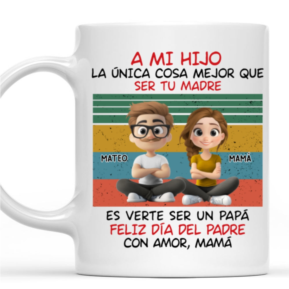 Hijo Increíble Mejor Papá - Taza Personalizada de Café