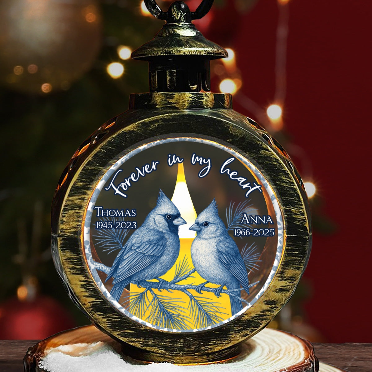 With All My Heart - Personalized Custom Christmas Lantern