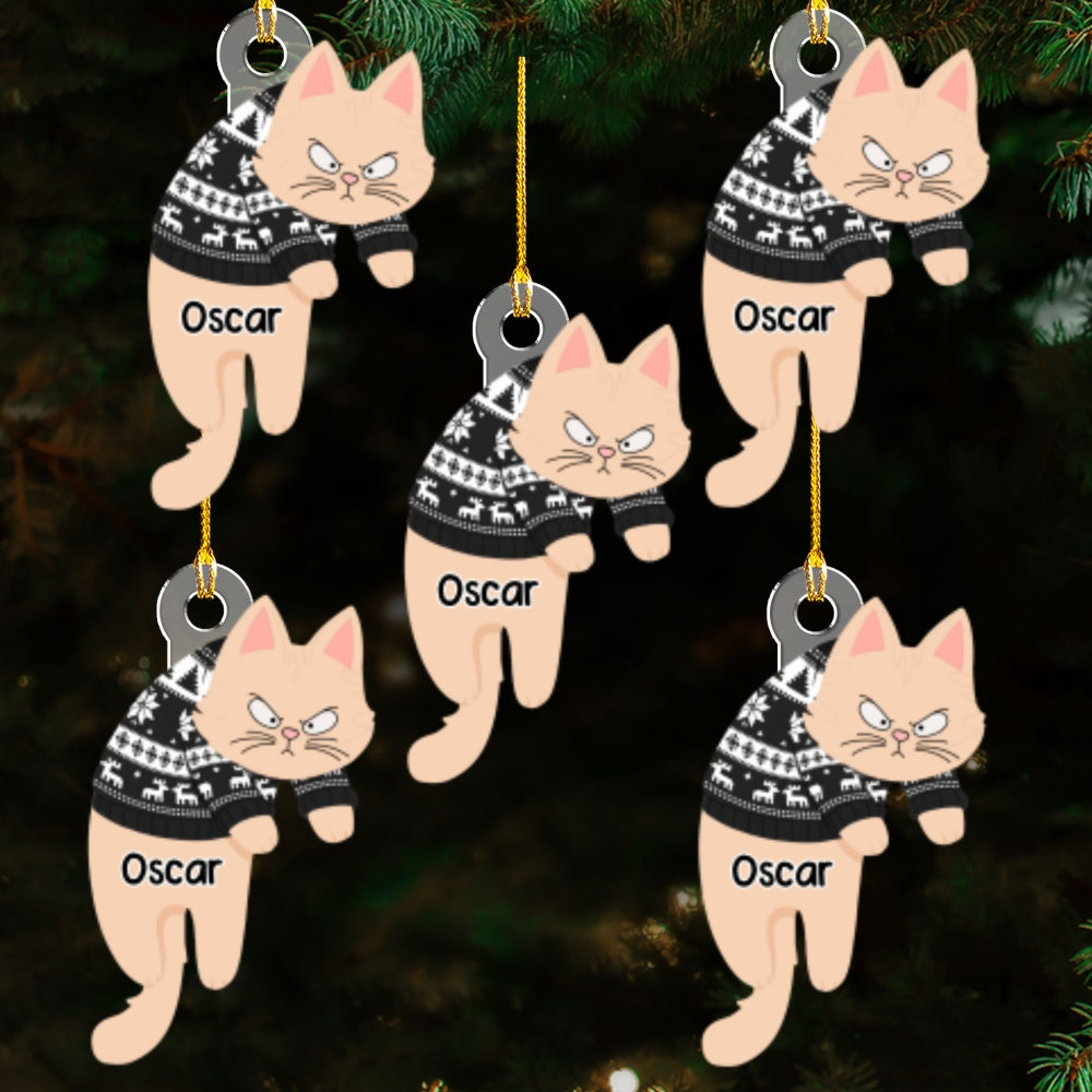 Hanging Cats - Personalized Custom Acrylic Ornament