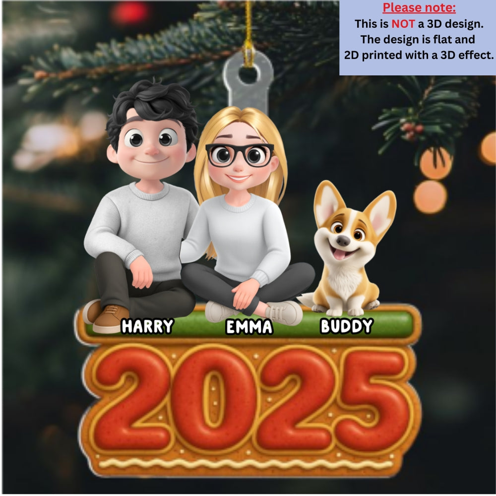 We And Our Dog Cookies - Personalized Custom Acrylic Ornament