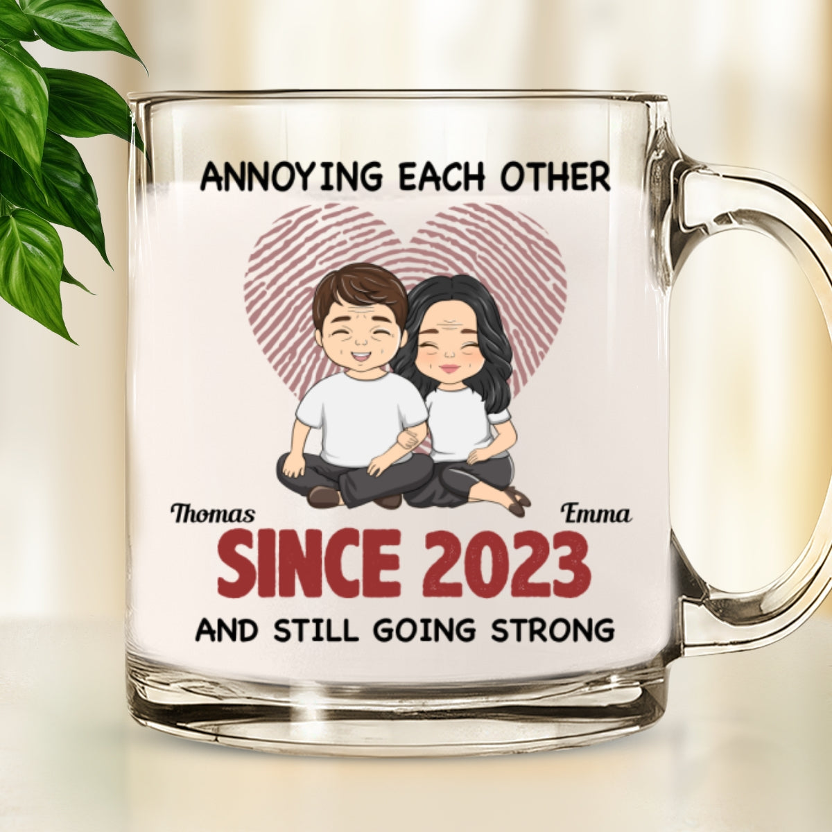 Annoying Each Other - Personalized Custom Glass Mug