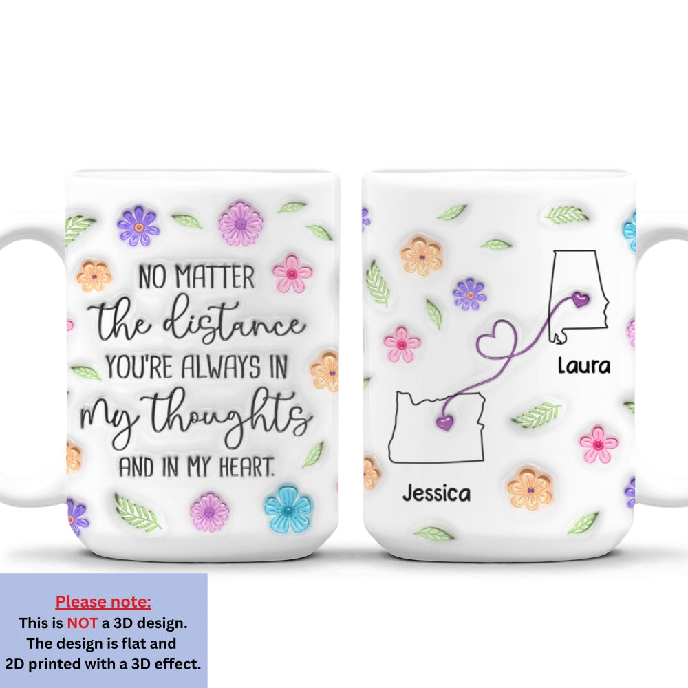 Together In Spirit And Heart - Personalized Custom 3D Inflated Effect Mug