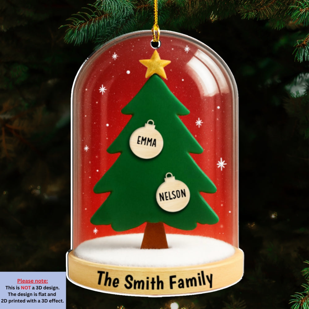 Christmas Tree Of Love - Personalized Custom Acrylic Ornament