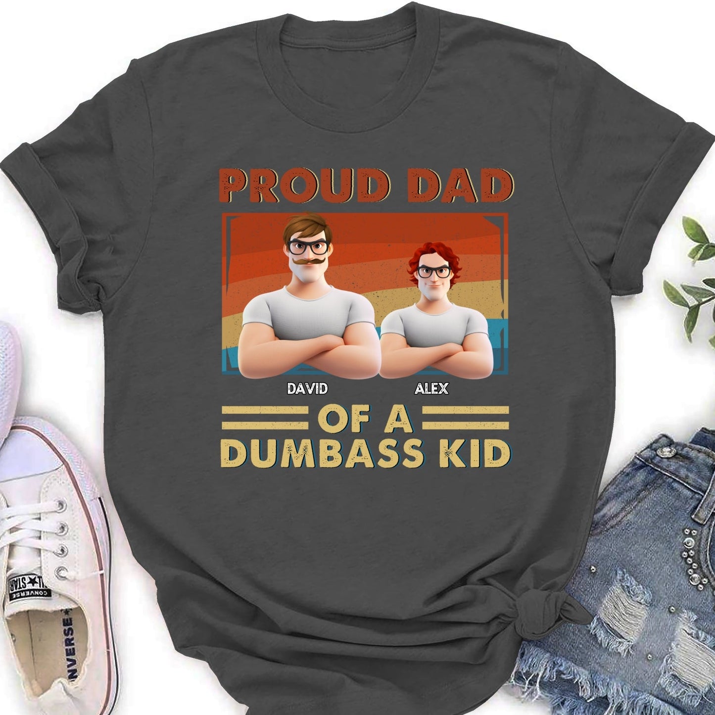 Proud Dad Of Some Wild Kids - Personalized Custom Shirt