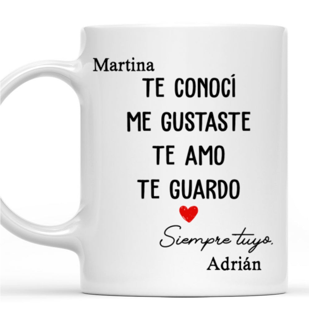 Te Conocí, Me Gustaste - Taza Personalizada de Café