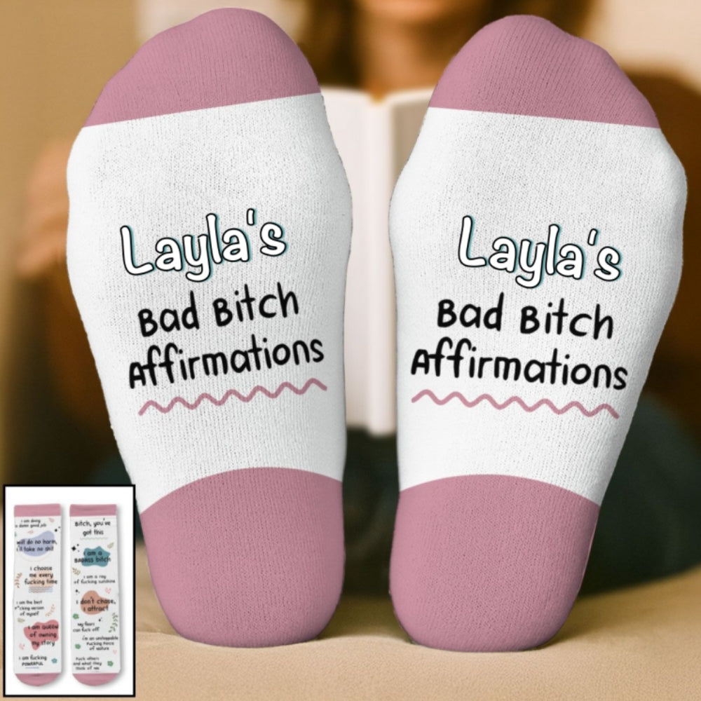 Funny Affirmations - Personalized Custom Crew Socks