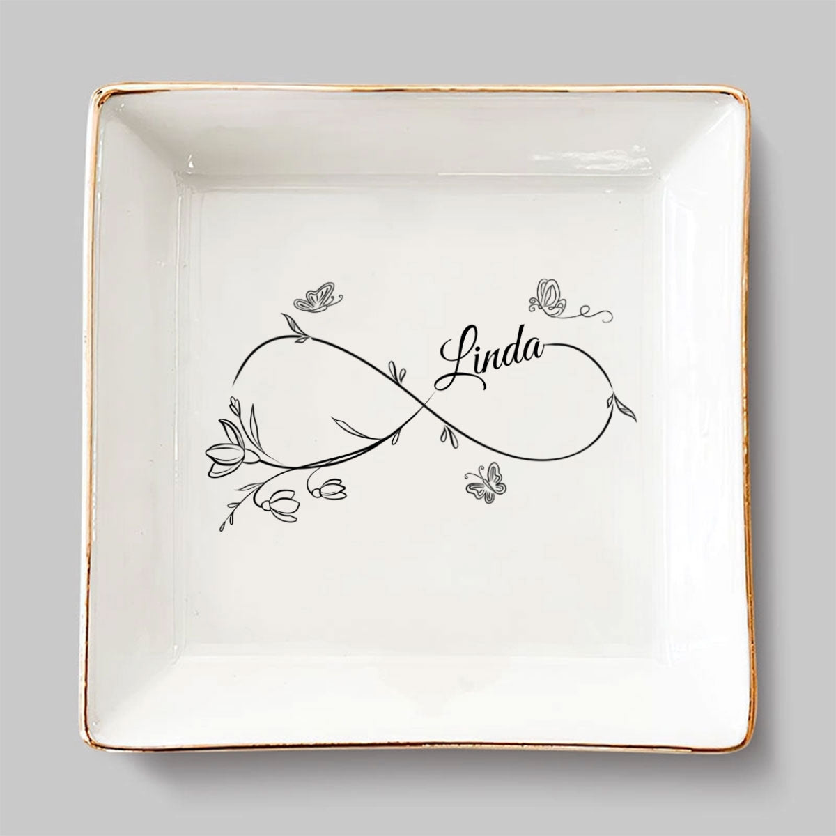 Flowers Need Time To Bloom - Personalized Custom Jewelry Dish