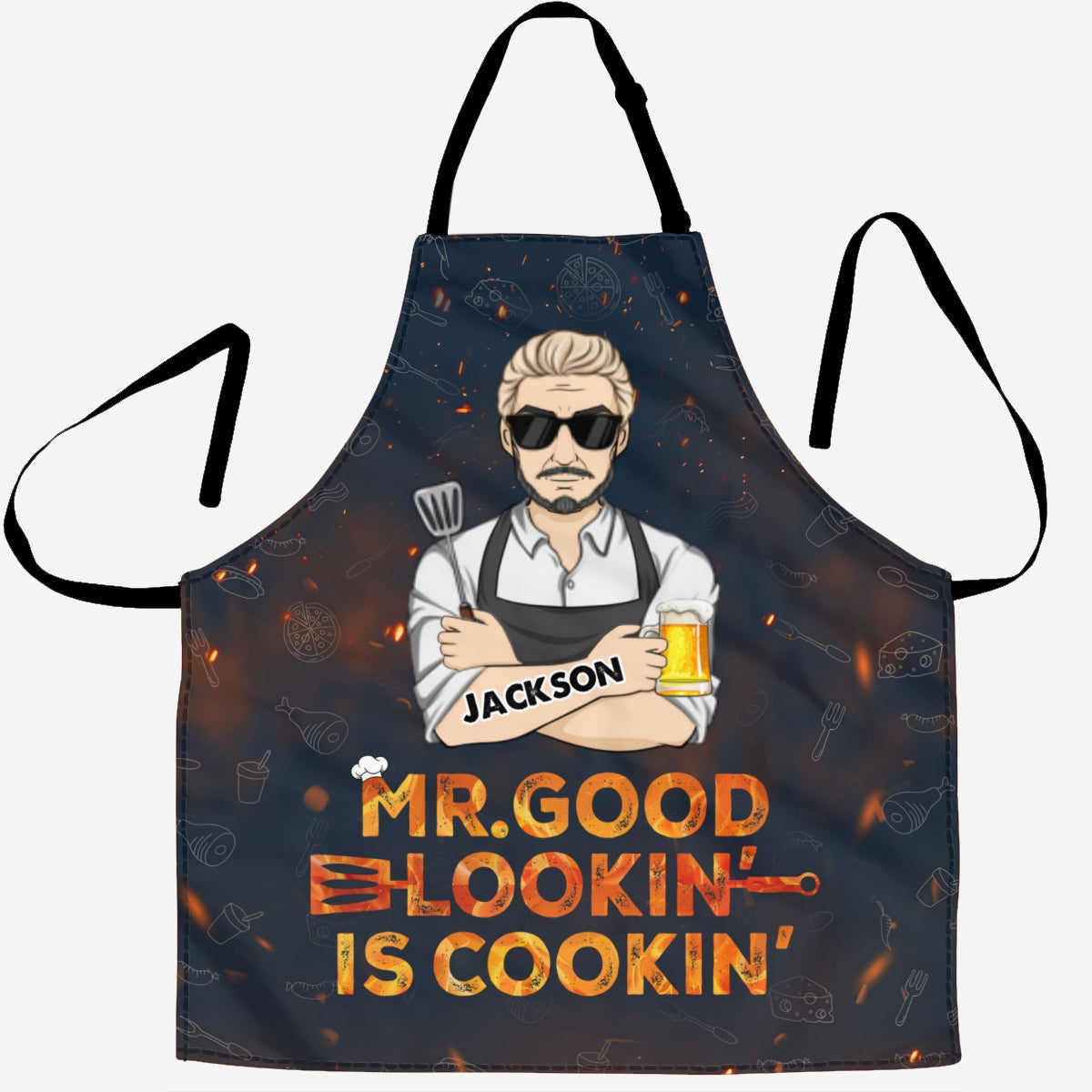 Mr Good Looking Is Cooking - Personalized Custom Apron