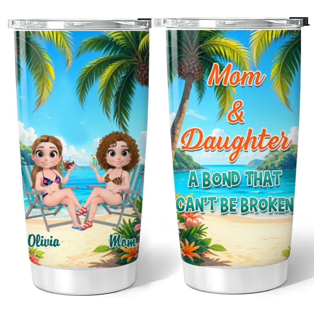 Mother And Daughter Forever Love - Personalized Custom Tumbler