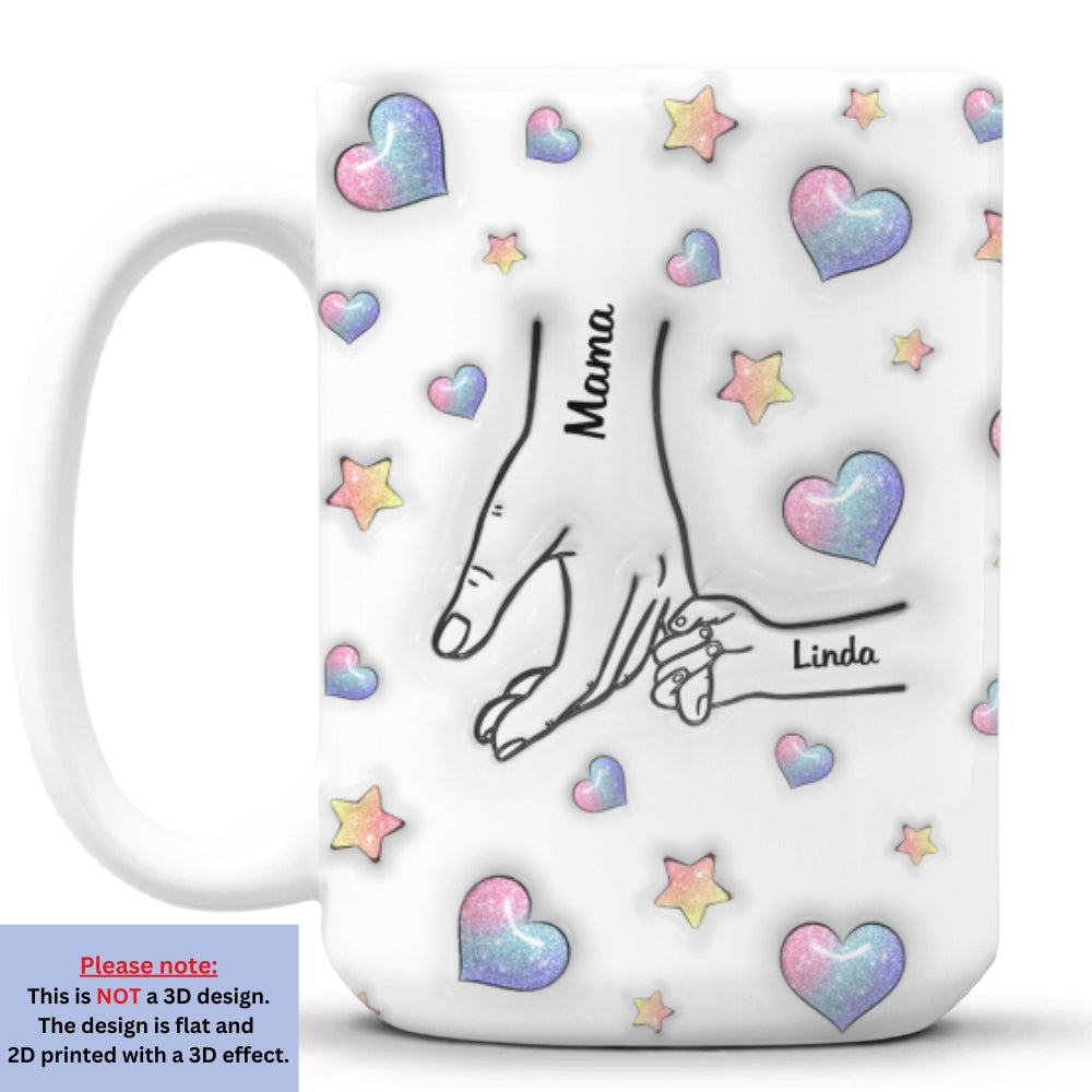 Mom You Hold Our Hearts - Personalized Custom 3D Inflated Effect Mug