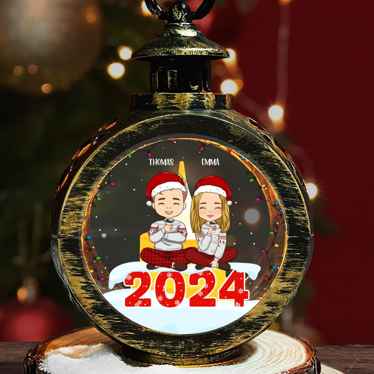 Family Forever - Personalized Custom Christmas Lantern