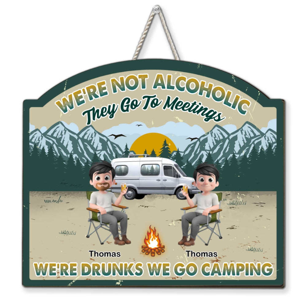 We Go Camping - Personalized Custom Wood Sign
