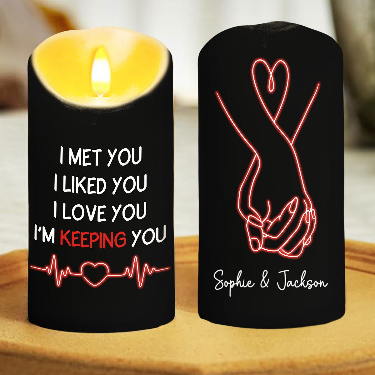 Keeping You - Personalized Custom LED Candle