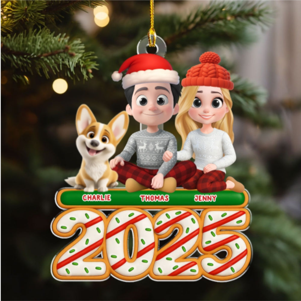 We And Our Pet Tree Cake - Personalized Custom Acrylic Ornament