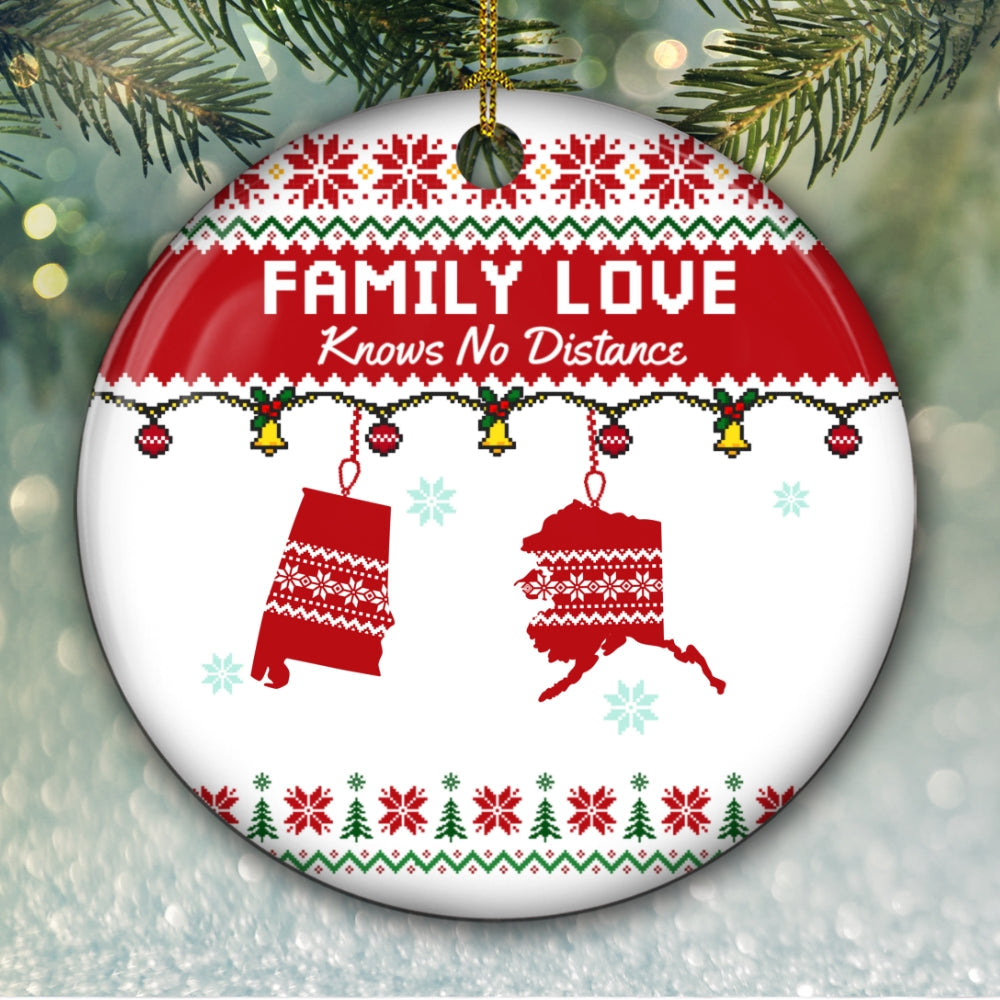 No Matter Where You Are - Personalized Custom Ceramic Ornament