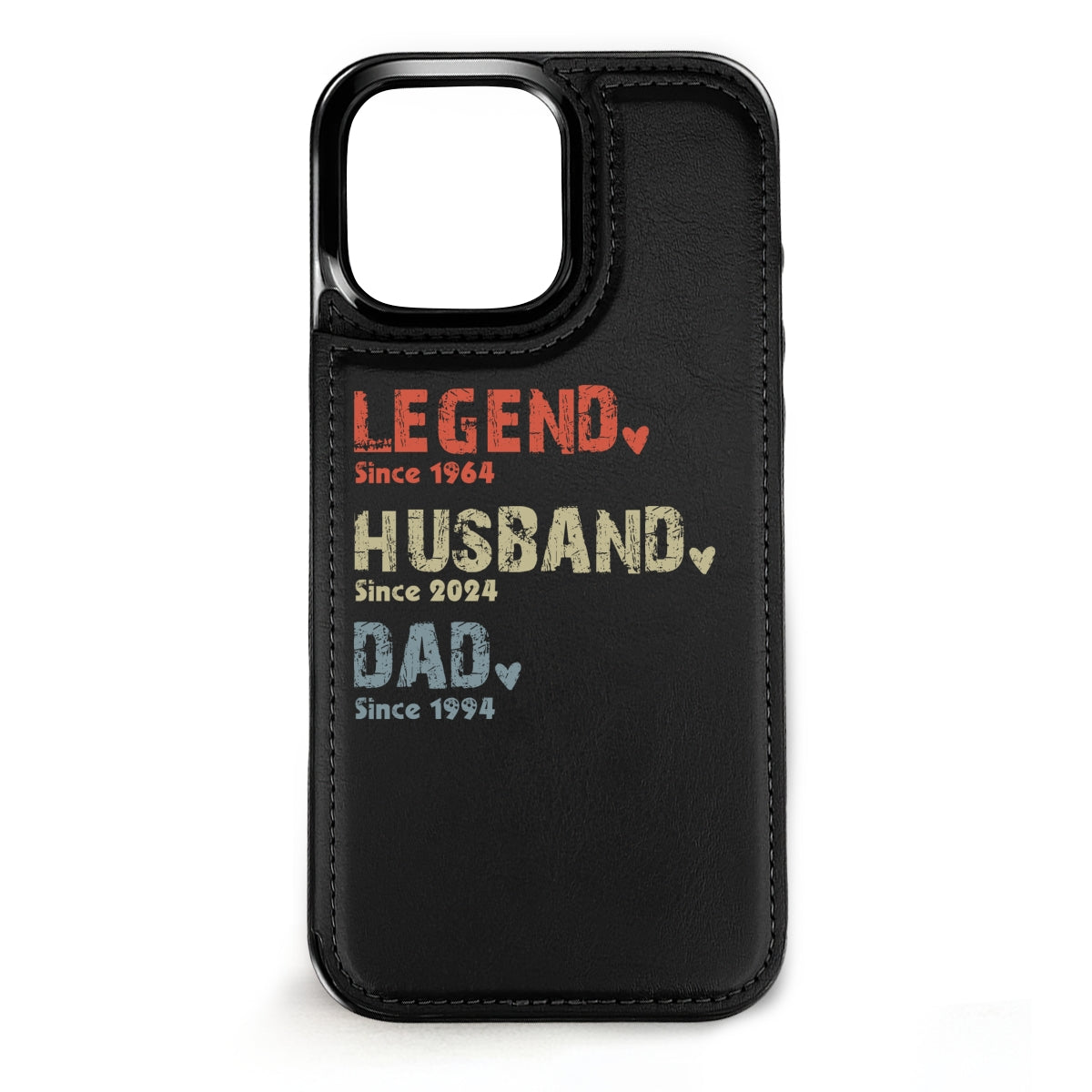 Legend Husband Dad Papa - Personalized Custom Leather Phone Case