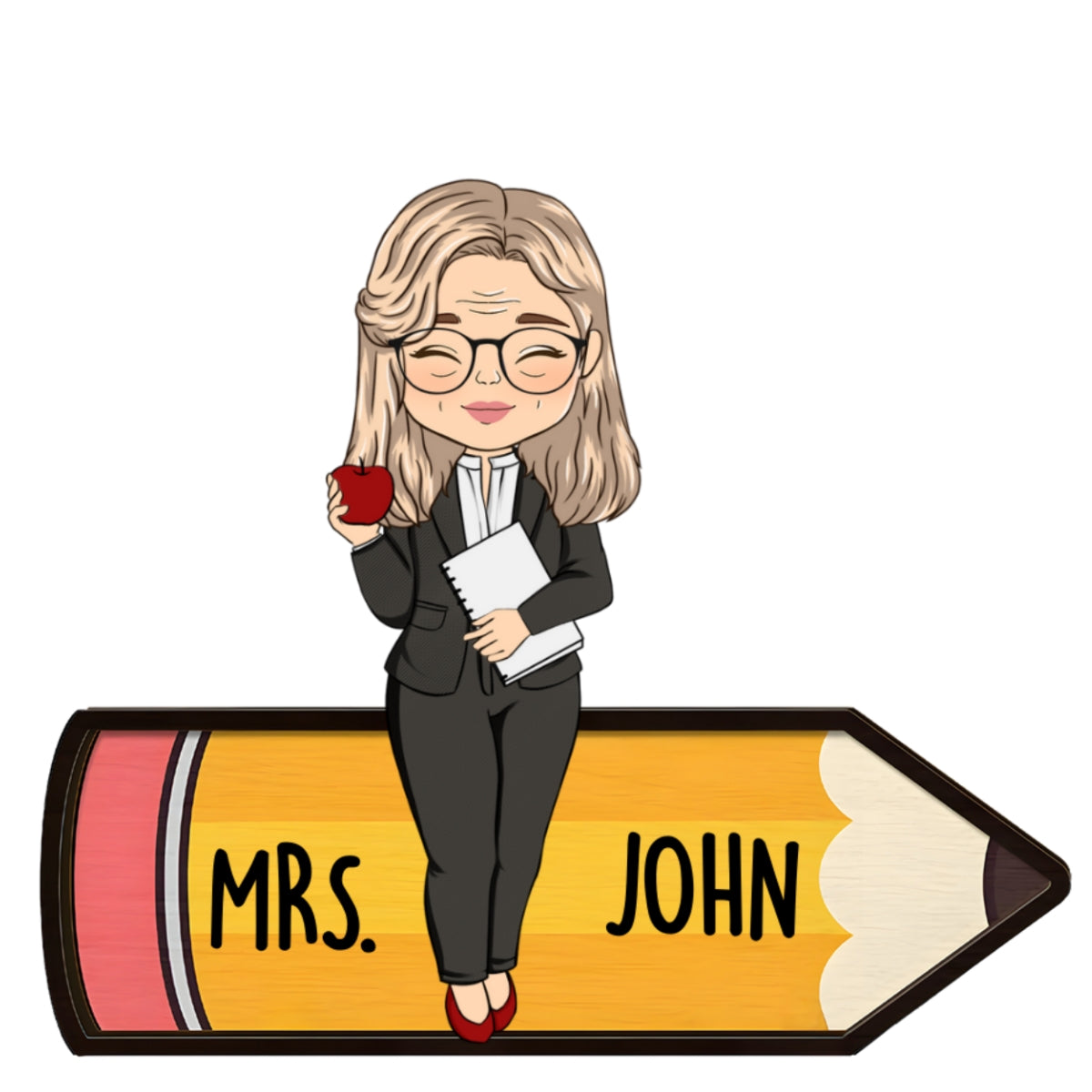 Teacher Pencil - Personalized Custom Wooden Plaque