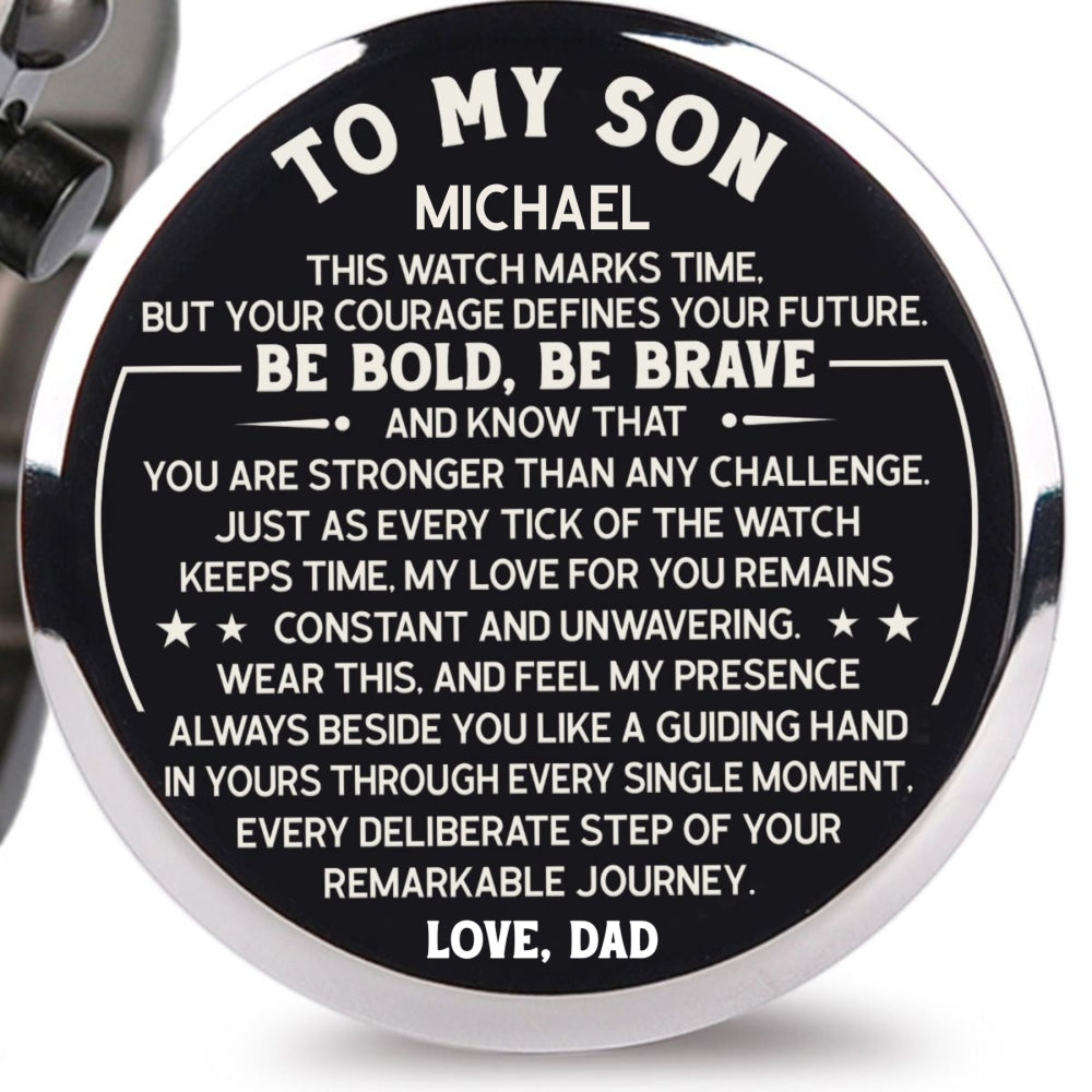 Be Bold Be Brave - Personalized Engraved Wooden Watches GQ026