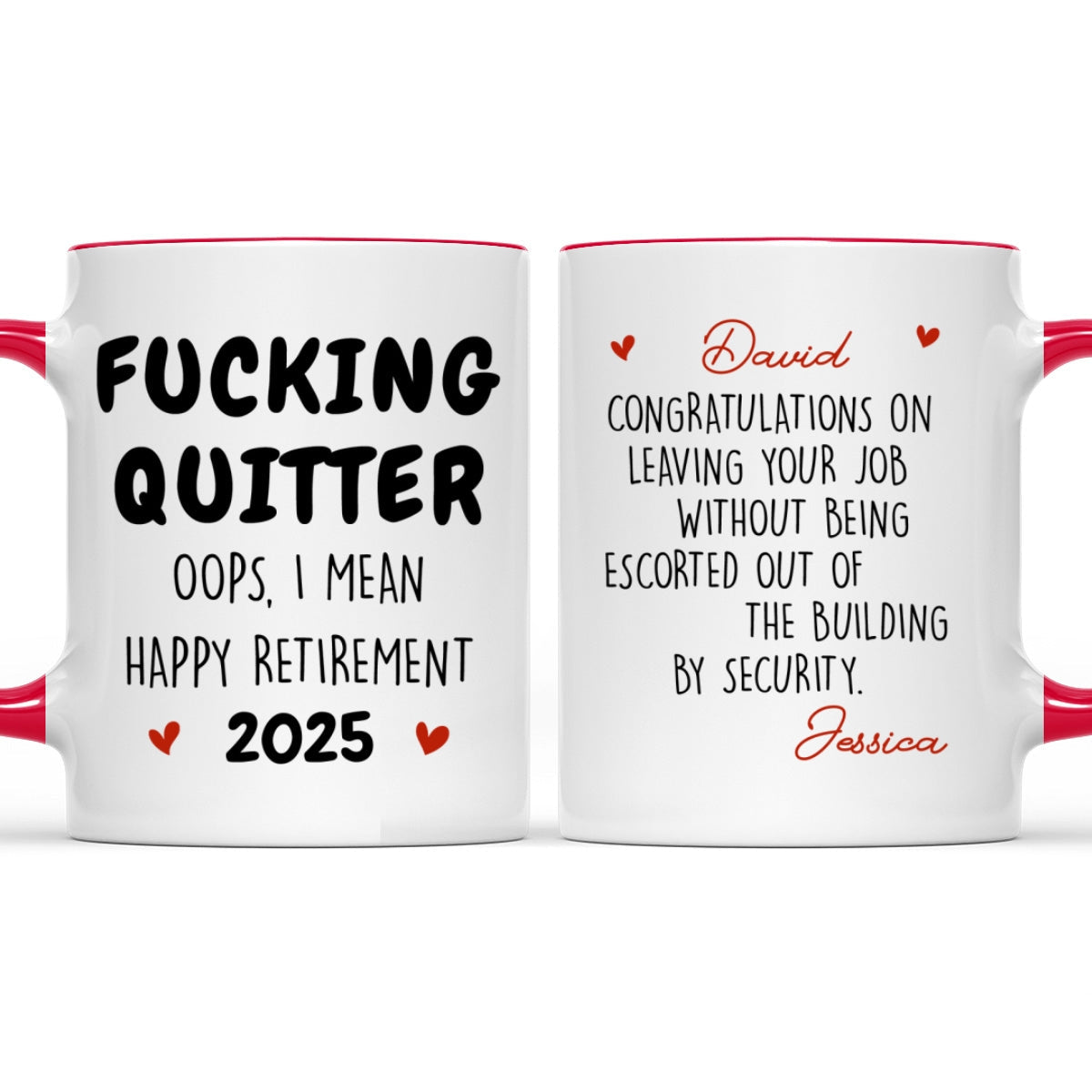 Left Job With Dignity - Personalized Custom Accent Mug
