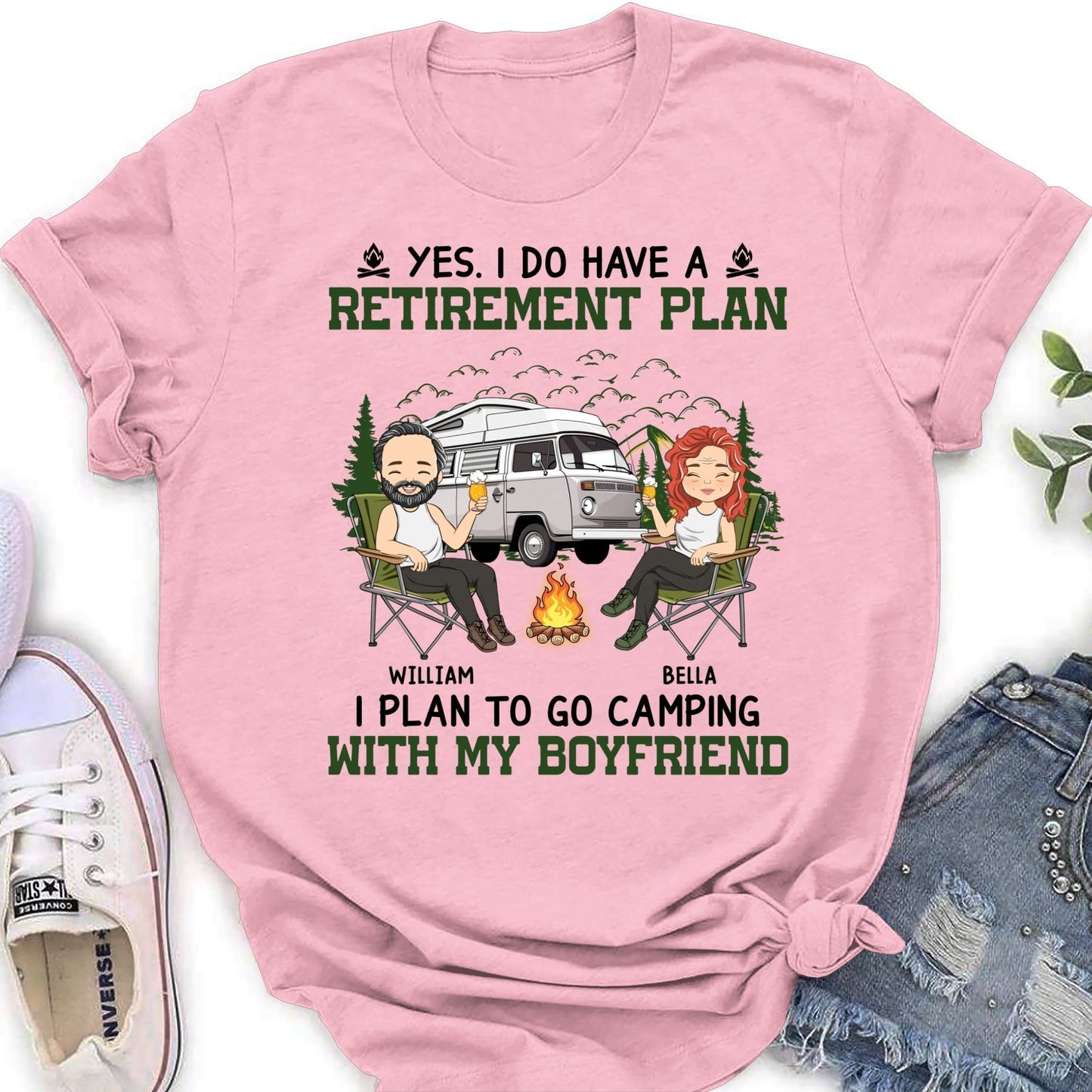 Camping With My Love - Personalized Custom Shirt