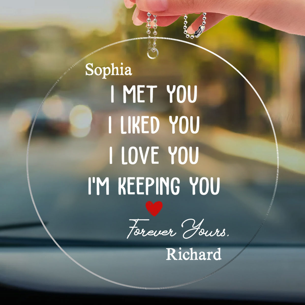 I Met You I Liked You - Personalized Custom Car Ornament