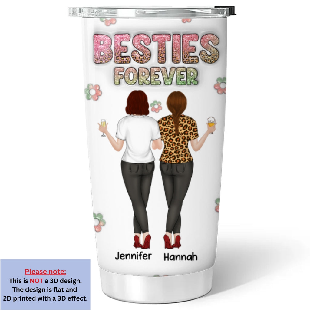 Always My Cute Bestfriend - Personalized Custom 3D Inflated Effect Tumbler