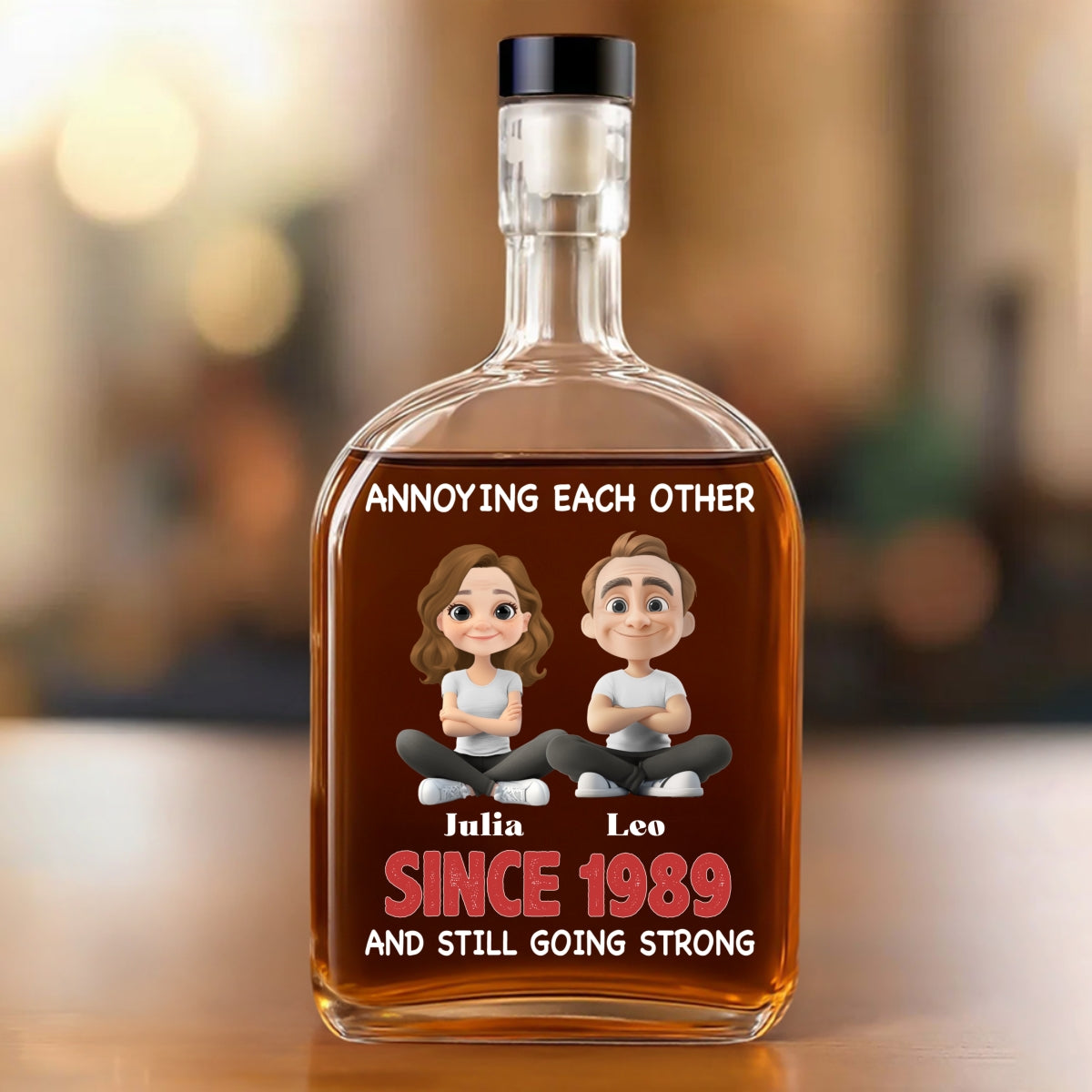 Forever In Love - Personalized Custom Spirits Decanter