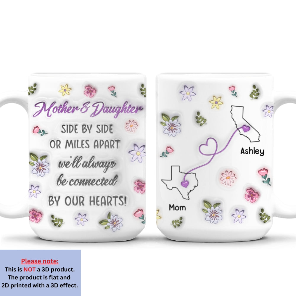 Mom And Daughter Unbreakable Bond - Personalized Custom 3D Inflated Effect Mug