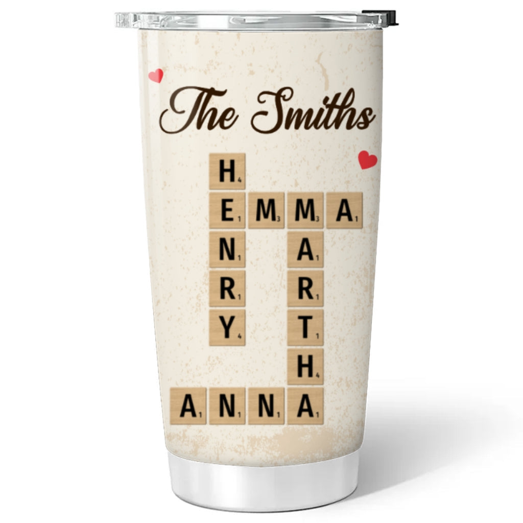 Love My Grandkids Crossword Puzzle - Personalized Custom Tumbler